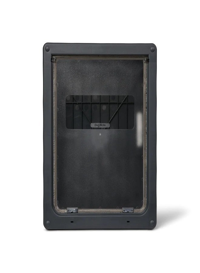 Dog Mate Lockable Large Dog Door (216G) - Flap for Large Dogs and Cats, for UPVC, Wall and Wood, Securely Designed for Your Pets, Grey - Image 1